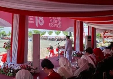 Perkuat Semangat Nasionalisme, LDII Rokan Hulu Hadiri Upacara HUT ke-81 RI di Lapangan Kantor Bupati