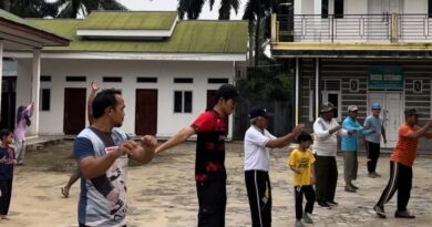 PAC LDII Air Emas Gelar Senam Bersama dan Gotong Royong, Perkuat Kekompakan Warga