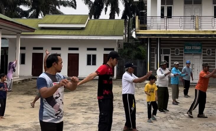 PAC LDII Air Emas Gelar Senam Bersama dan Gotong Royong, Perkuat Kekompakan Warga